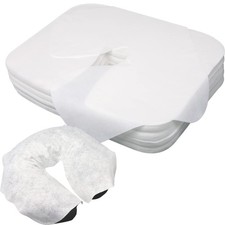 Luriseminger 200 Count Disposable Face Cradle Coversmedical-Grade Cotton Spa