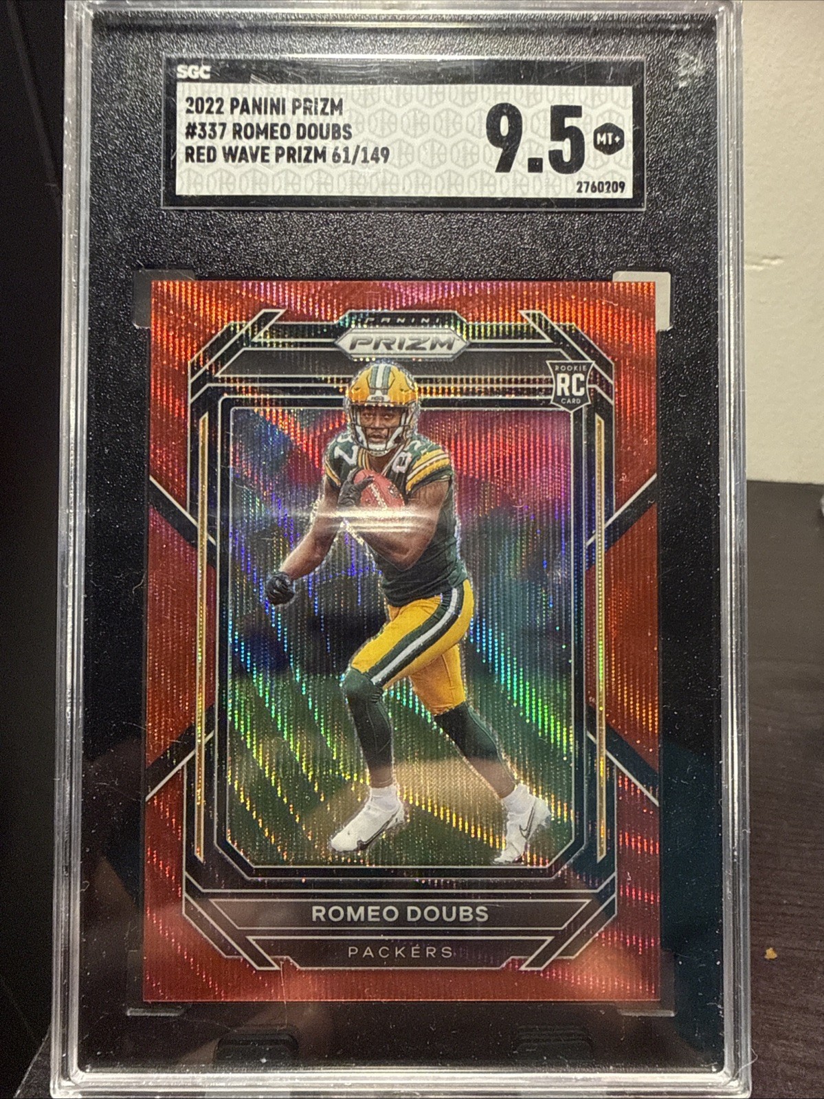 2022 Panini Prizm - Rookies Romeo Doubs #337 Red Wave Prizm /149 (RC)