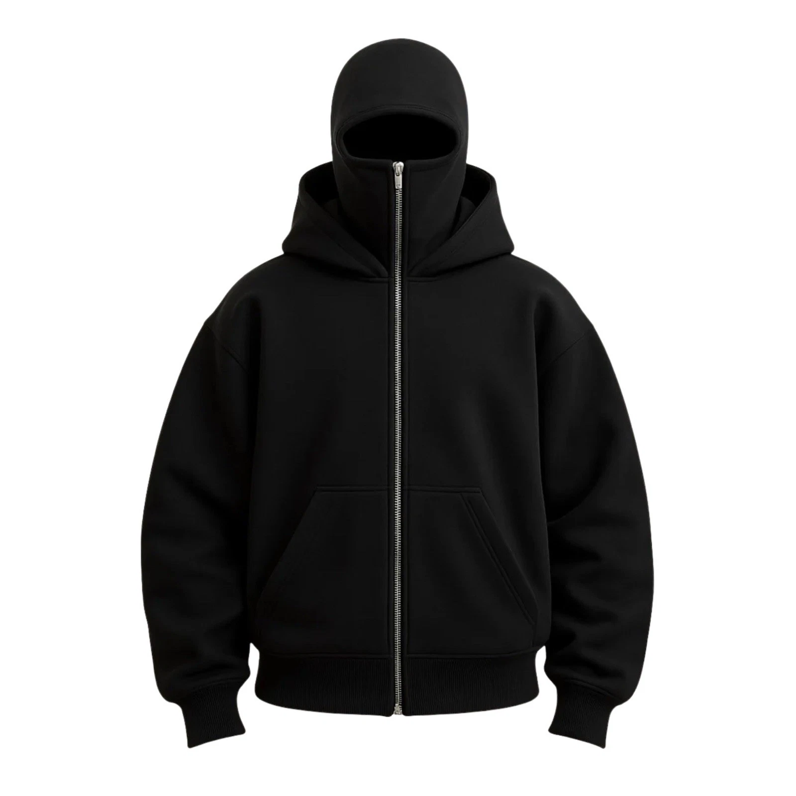 Unisex Elusiv Balaclava Zip Up Hoodie With Built In Face Mask Unused Size XL