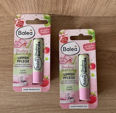 (10,00 /Einheit) Balea Lippenpflege Strawberry Matcha Vegan Set 2x4,8g