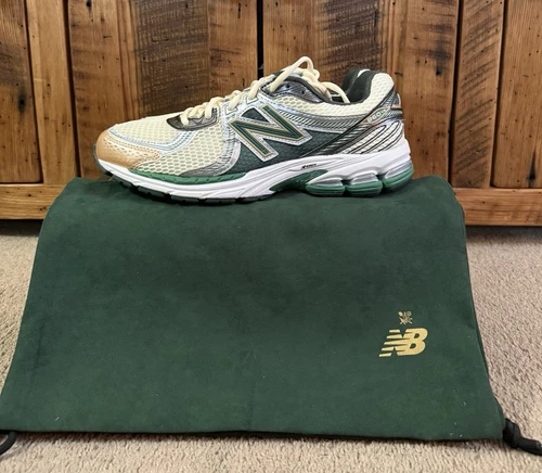 Aime Leon Dore x New Balance 860v2 Sea Salt Green Silver Gold 10.5 ML860AL2 2023