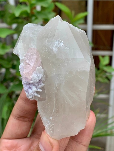 Natural Rare Morganite Crystal With Quartz From Afghanistan-299 Gm - Picture 2 of 6