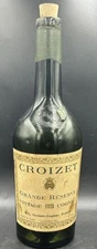 Antique French CROIZET Cognac Bottle Grand Reserve 1928 10 3/4” Tall