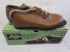 Vtg Norway Alfa Nordic Cross Country 3-Pin Leather Ski Boots EU 41