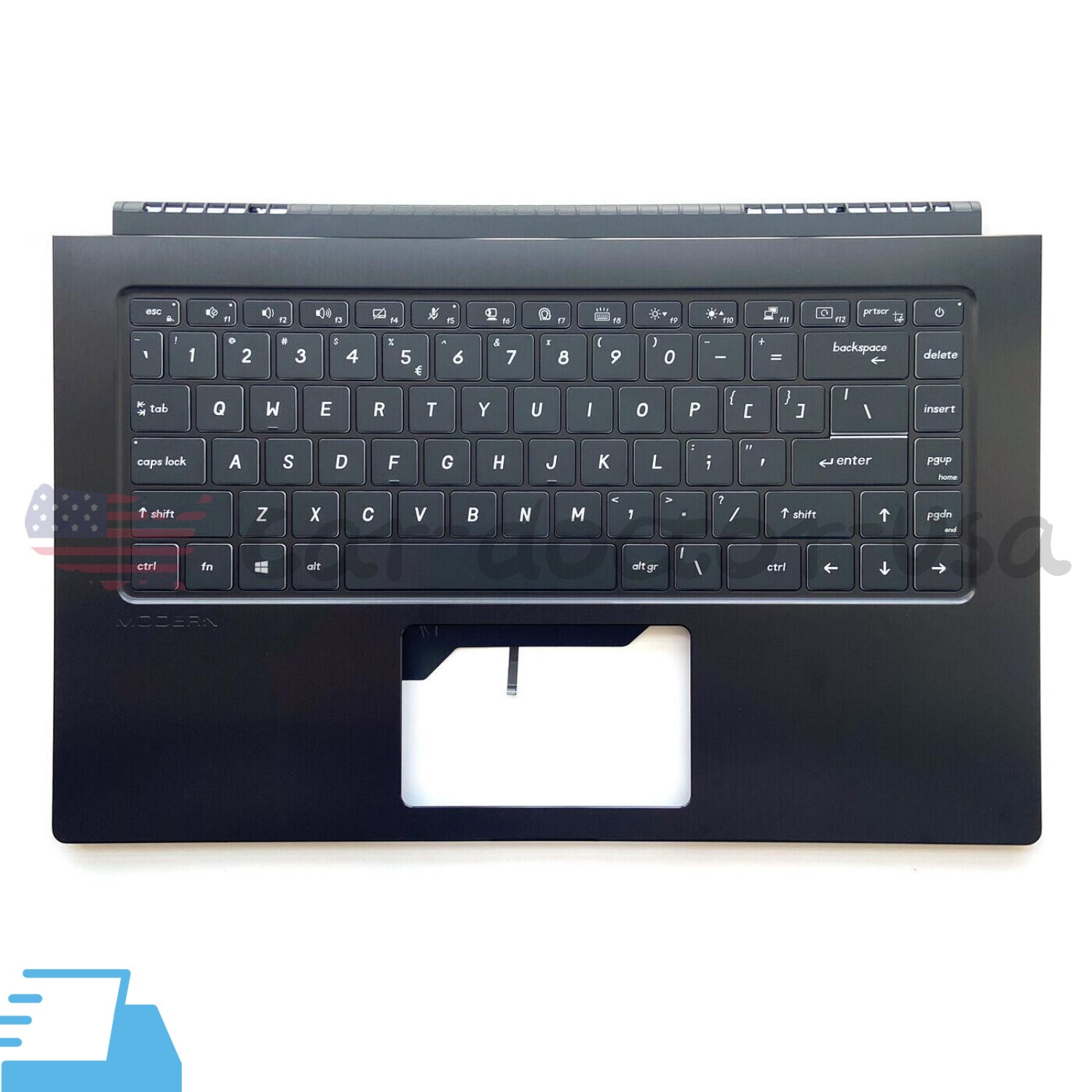 For MSI Modern 15 MS-1551 15.6in Upper Case Palmrest Backlit Keyboard Cover US
