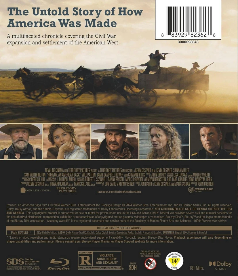 Horizon An American Saga Chapter 1 Blu-ray  NEW - Imagem 4 de 4