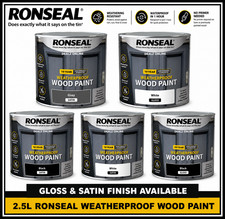 RONSEAL 10 YEAR WEATHERPROOF WOOD PAINT GLOSS  2.5 L