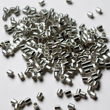 100pcs Solid 925 Sterling Silver 2mmx2mm Crimp Beads Tubes Spacers