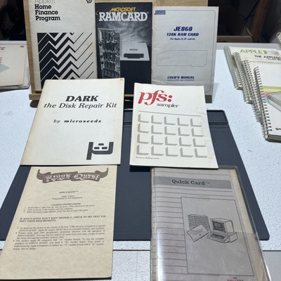 VTG Apple II II+ IIe Computer Manuals Lot of 7