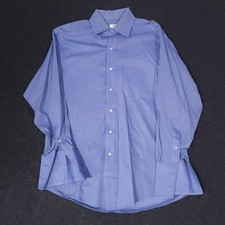 Brooks Brothers Tuxedo Shirt 15.5-32 Classic Blue French Cuff Non Iron Cotton