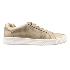 SOUL Naturalizer Women's Size 11M Neela Gold Faux Leather Lace-Up Sneakers Shoes