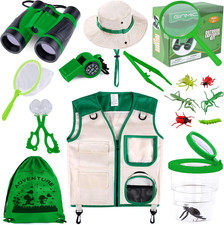 Kids Explorer Kit Bug Catching Kit, 16 Pcs Outdoor Exploration Safari Kit for