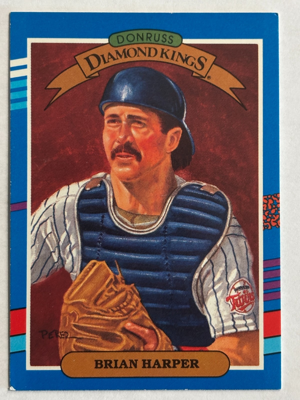 1991 Donruss #22 Brian Harper Minnesota Twins Diamond Kings