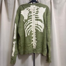 KAPITAL 5G Cotton Knit Bone Sweater Green Size L Used