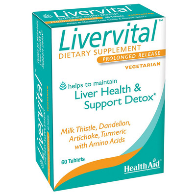 HealthAid, LiverVital, formulated using natural detoxifying herbs, 60 Tablets