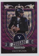 2021 Panini Prizm Draft Picks Crusade Purple Wave Prizm Zach Wilson #168 1cx3