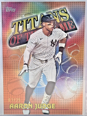 2026 Topps Titans of the Game Aaron Judge #TOG-3 Orange  /25 + PCA & Basallo