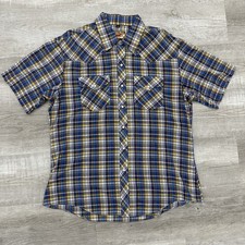 Vintage Authentic Western Youngbloods Plaid Pearl Snap Shirt Men s Size L