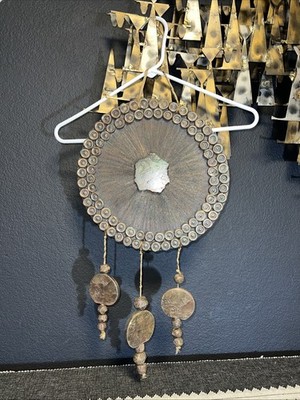12.5in Across Louise Cole Handmade Hanging Pottery Mixed Materials STUNNING!