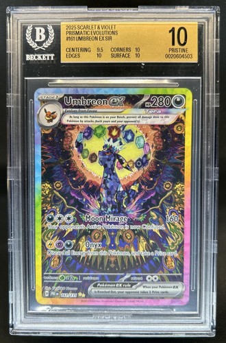 2025 Pokemon Prismatic Evolutions Umbreon ex 161/131 SIR BGS 10 PRISTINE