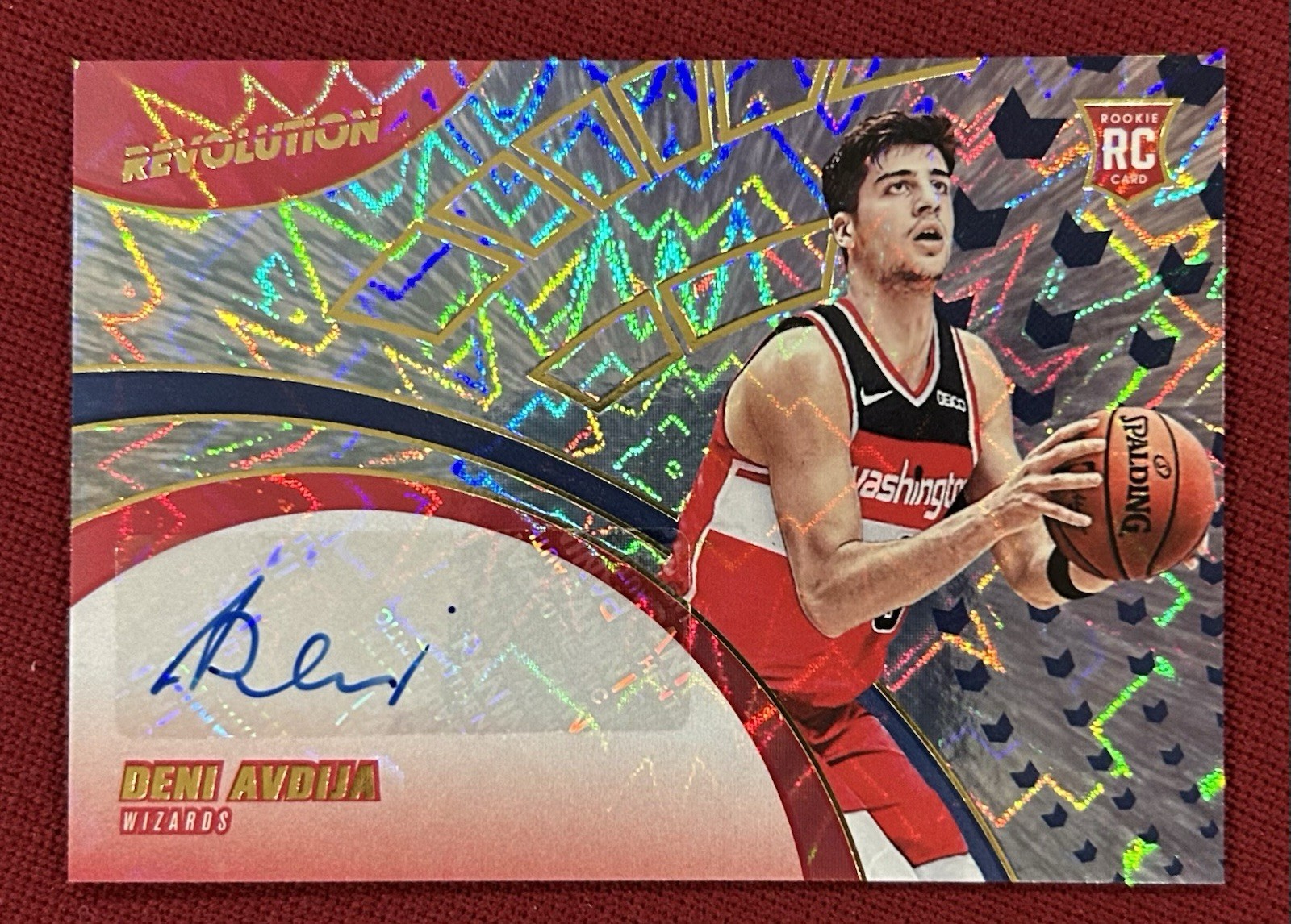2020-21 Panini Revolution Deni Avdija RC Rookie Auto #RA-DA Fractal /100