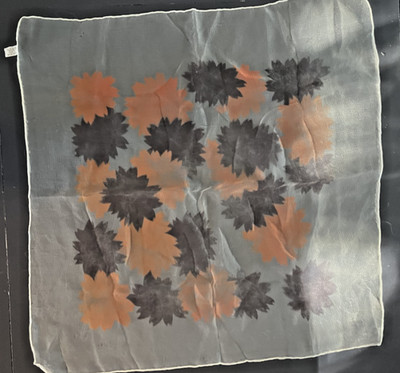 Vintage Glentex Sheer Nylon Scarf Sunflower Print Orange Yellow