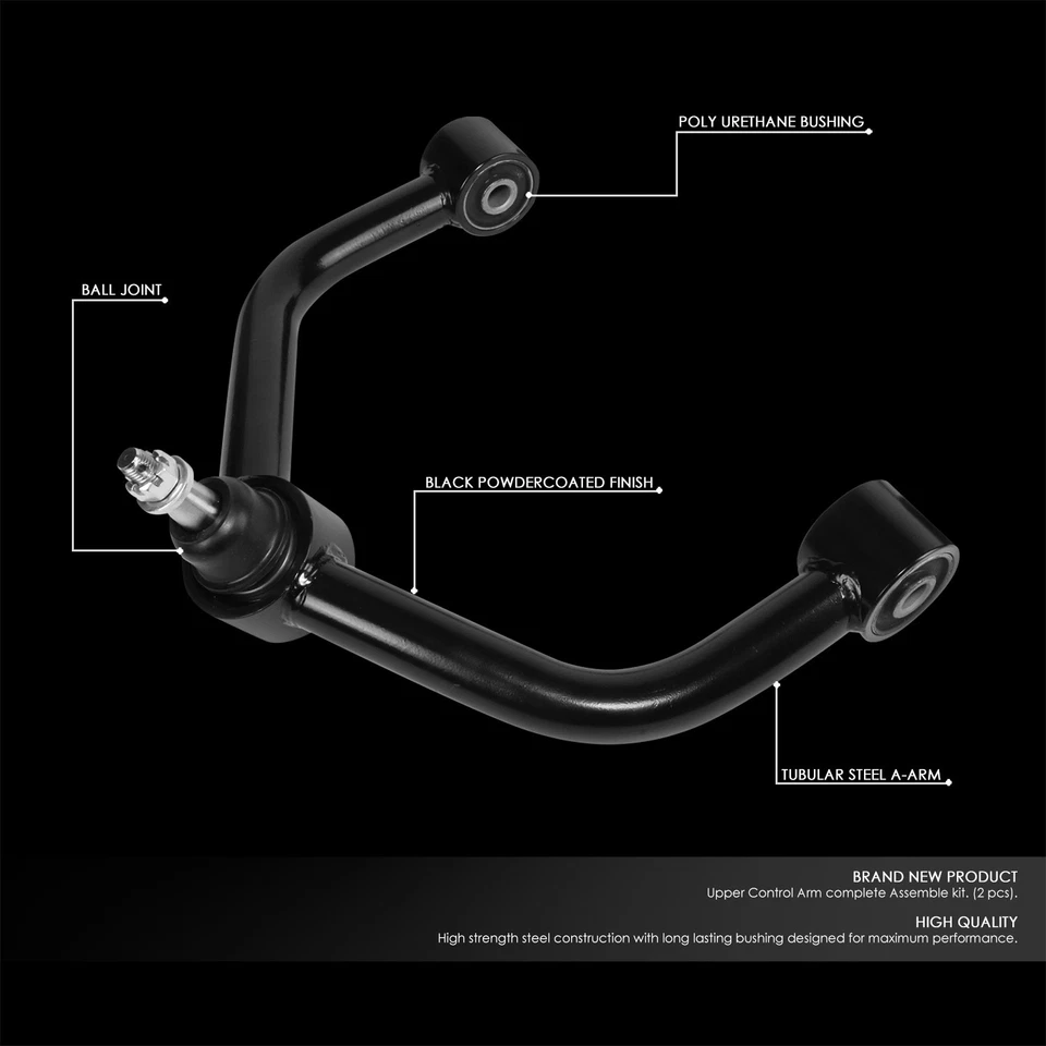 For 2009-2024 Dodge RAM 1500 Classic W 2-4" Lift Black Front Upper Control Arms - Image 2 of 4