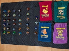Vintage Toy Biz Nintendo Pokemon Collector Marbles and Drawstring Pouches Lot
