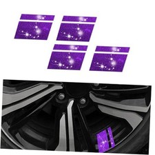 4 PCS Bling Car Wheel Rim Stickers, 2.4" x 1.2" 4 PCS 2.4" x 1.2" Purple