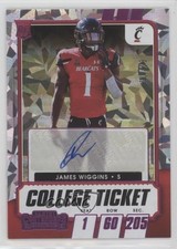 2021 Panini Contenders Draft Picks College Ticket 21/23 James Wiggins Auto 0wc5