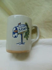 Santa Claus' Mailbox Themed Pottery Mug by Louisville Stoneware, KY
