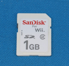Genuine Original SanDisk 1GB 1.0GB SD Memory Card for Nintendo Wii DATA CLEARED