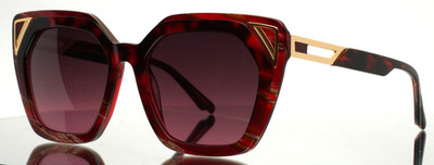 COCO AND BREEZY Lula May 104 Red Tortoise Womens Gradient Sunglasses 57-19-150 A