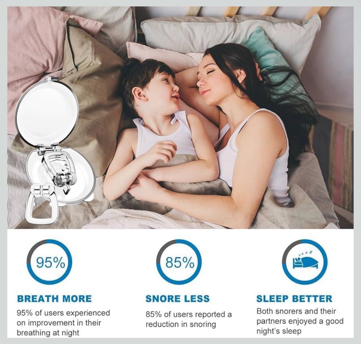 Anti Snoring Devices, Silicone Magnetic Stop Snoring Solution for Men and Women