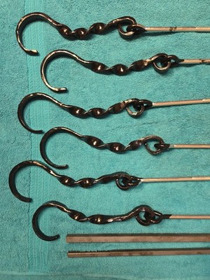 SUPPER STRONG HAND FORGED CUTIE   HOOKS. CUSTOME MADE BUY ME BLACK SMITH.