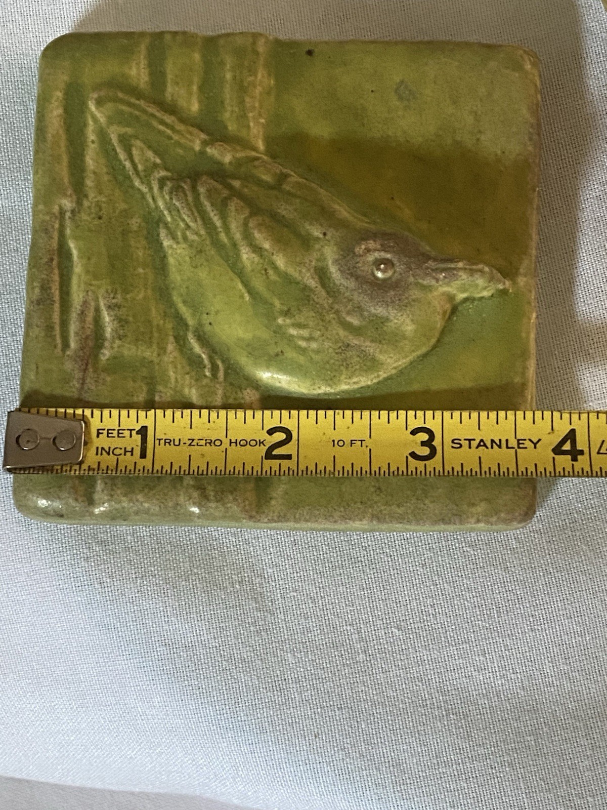 Whistling Frog & TL Tile Handmade Tile Art Nuthatch And Scottish Pine Perfect!!