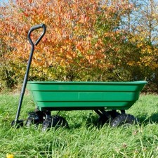 GARDEN DUMP TROLLEY Heavy Load Gravel Soil Cart Tipping Wheelbarrow Tip Truck