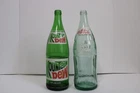 Vintage MOUNTAIN DEW and DIET COKE GLASS 1 QT SODA BOTTLEs