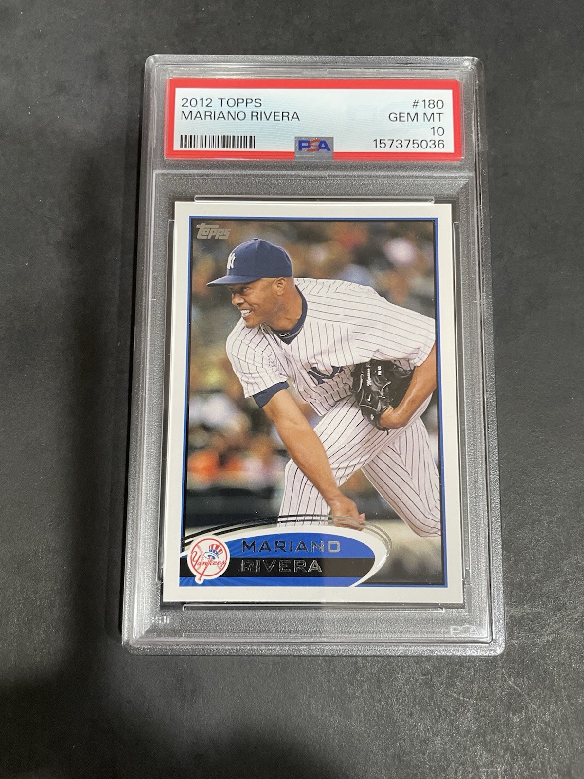2012 TOPPS MARIANO RIVERA, #180, PSA 10, HOF (Free Shipping On Any 3!)