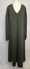 B YOUNQ Women's Relaxed Midi Dress UK12 Medium Sloutch Dark Green Soft E5262