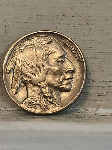 1934p Buffalo.  Monster Gem Bu. Sharp Strike With Full Detail, Light Gold...