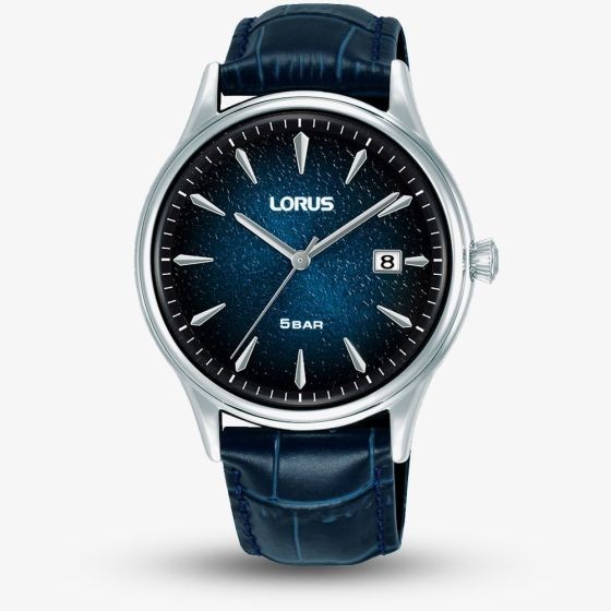 Lorus Watch Mens Blue Strap & Dial Date RS995DX9 RRP £79.99