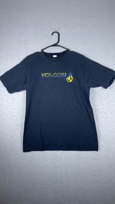 Volcom Shirt Mens Medium Navy Blue Graphic Tee Stone Logo Skate Surf Streetwear