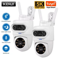 2-PACK 10MP 5K Camera HD Dual Lens WiFi IP Outdoor Tuya Smart PTZ Wireless CCTV