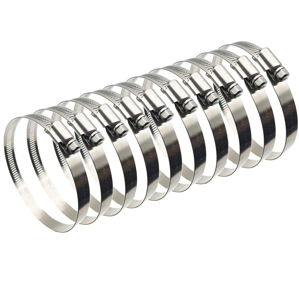 POFET 10 pezzi Fascette Stringitubo, Fascette Stringitubo in Acciaio (w0h)