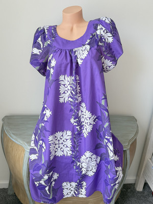 open lace back dress Luana Relaxed Fit Long Muumuu Dress