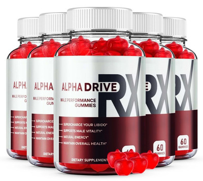(5 Pack) Alpha Drive RX Male Health Gummies to Boost Energy and Performance