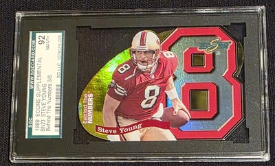 1999 Score Supplemental Steve Young Behind The Numbers /8 Gold SSP RARE SGC 8.5