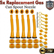 5x Replacement Gas Can Spout Nozzle Vent Kit for Plastic Gas Cans Old Style Cap