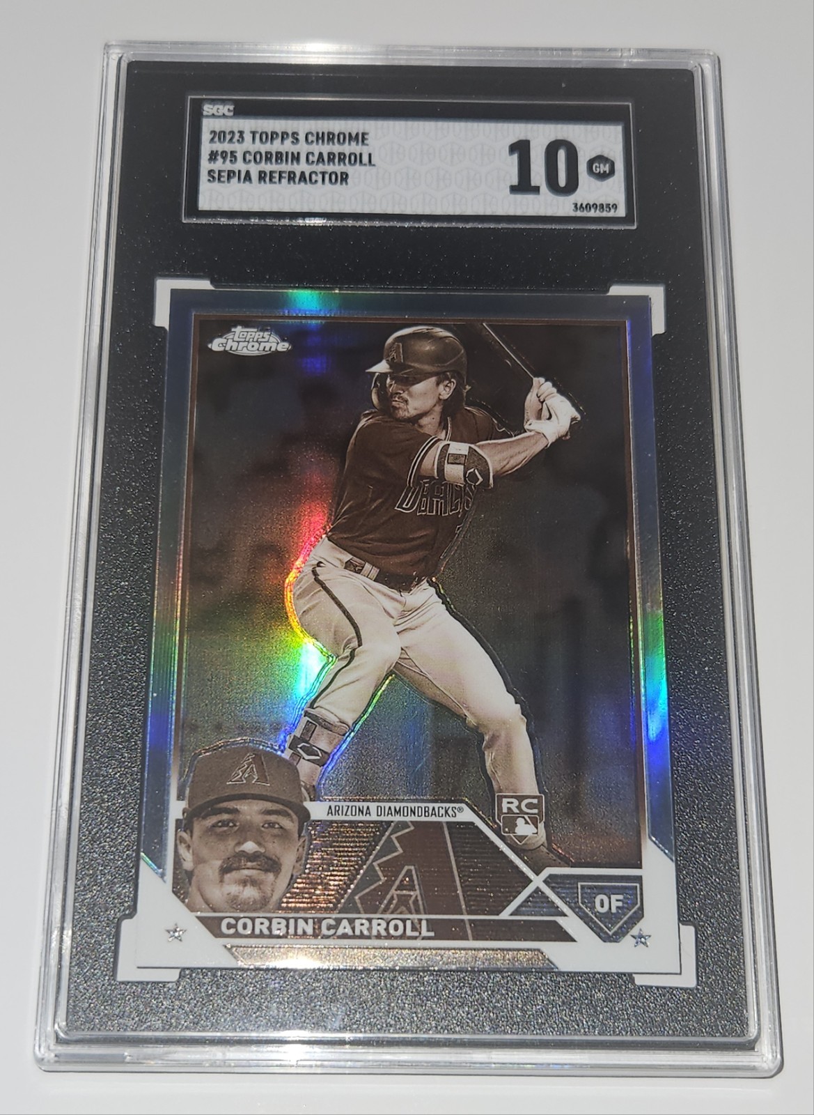 2023 Topps Chrome - Corbin Carroll #95 Sepia Refractor (RC) SGC #10 Gem Mint